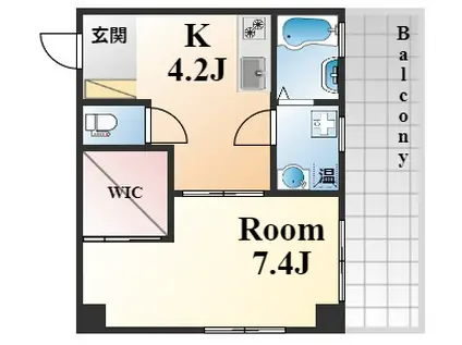 セレブコート2(1DK/3階)の間取り写真