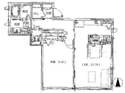 呉川町TOKOHA芦屋(1LDK/1階)の間取り写真