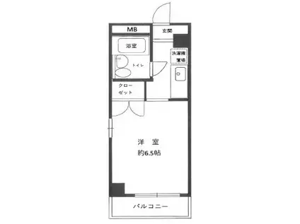 アムール水道筋(1K/5階)の間取り写真