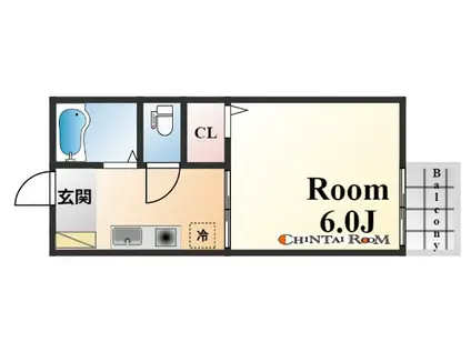 メゾンルナ(1K/1階)の間取り写真