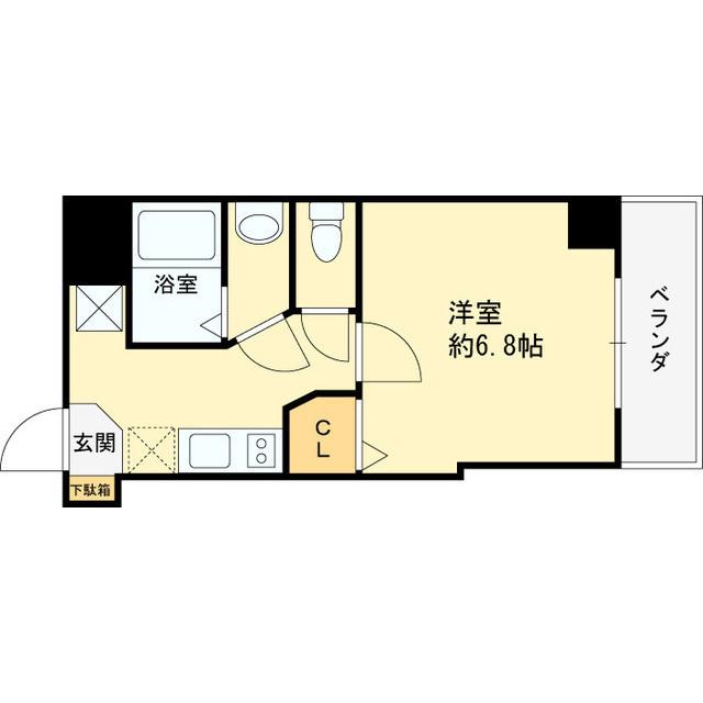アレス六甲(1K/7階)の間取り写真