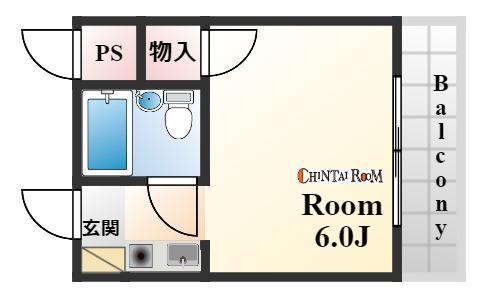 パーソナルハイツ御影(1K/3階)の間取り写真
