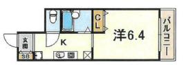 クレアール六甲(1K/3階)の間取り写真