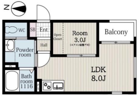 リブレメゾン住吉(1LDK/3階)の間取り写真