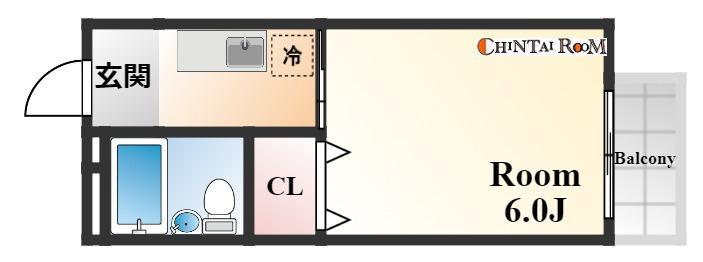 FIORE六甲(1K/1階)の間取り写真