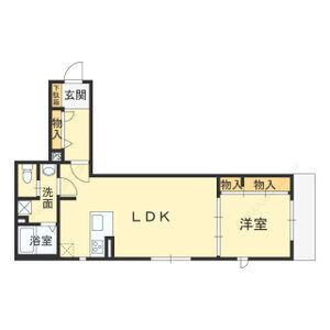 ブランコート西宮北口(1LDK/1階)の間取り写真