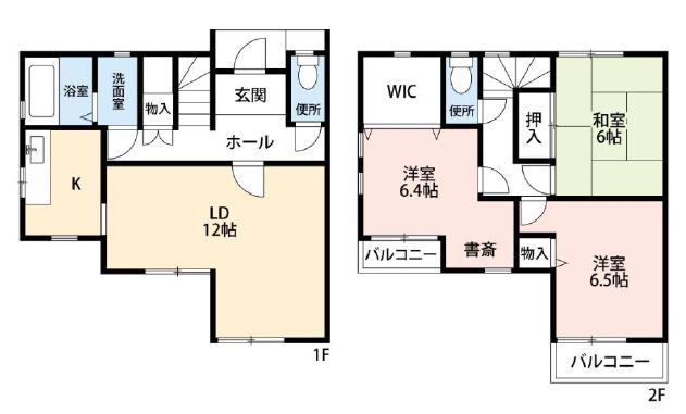山芦屋テラスハウス(3LDK)の間取り写真
