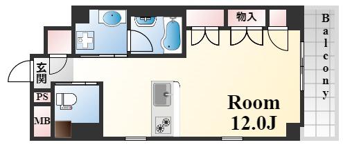 XING CUBE ONE(ワンルーム/3階)の間取り写真