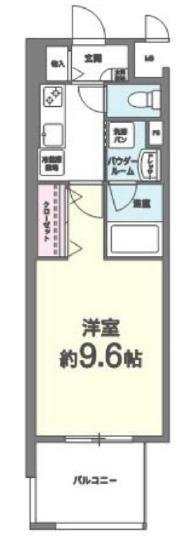 ヘスティア神戸(1K/2階)の間取り写真