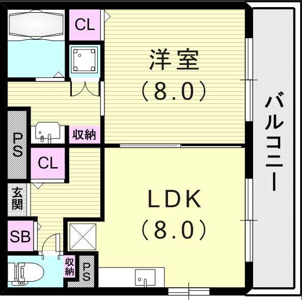 スペース21本庄(1LDK/3階)の間取り写真