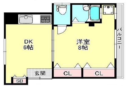 阪急電鉄神戸線 王子公園駅 徒歩4分 2階建 築71年(1DK)の間取り写真