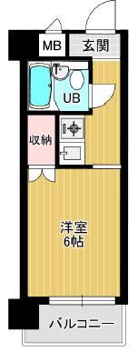 シンプルライフ王子(ワンルーム/3階)の間取り写真