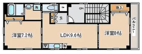 リーフマンション(2LDK/3階)の間取り写真