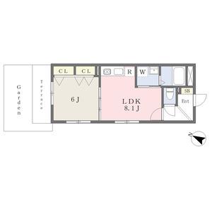 TRE COURT灘(1LDK/1階)の間取り写真