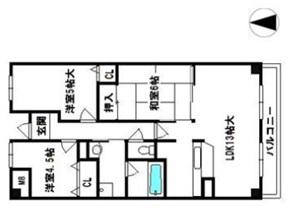 ファミリアル門戸(3LDK/2階)の間取り写真