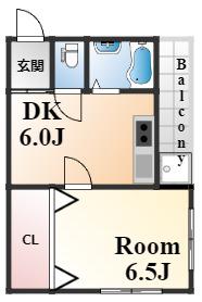 シティライフ王子(1DK/4階)の間取り写真