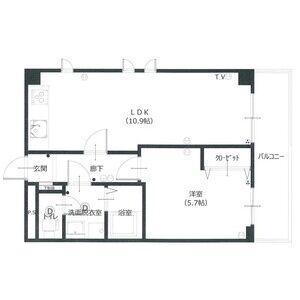ときわ摩耶レクラン2(1LDK/3階)の間取り写真