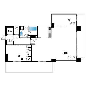 アトラス六甲(2LDK/6階)の間取り写真