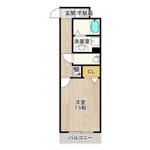 CITYSPIRE神戸元町2(1K/9階)の間取り写真