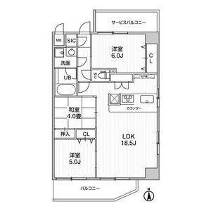 LADOUCEUR西宮(2LDK/2階)の間取り写真