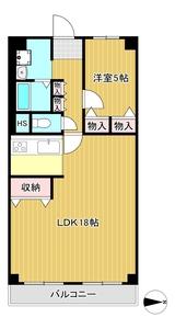 ドルミ灘(1LDK/6階)の間取り写真