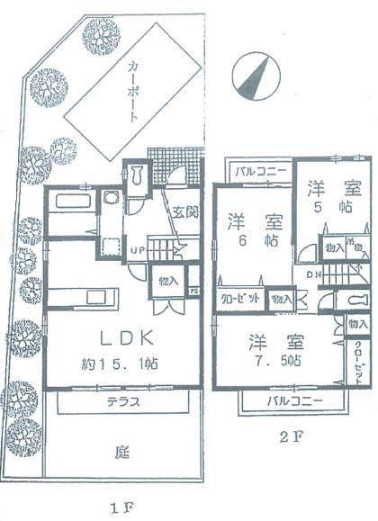 グリーンエクセル芦屋(3LDK)の間取り写真