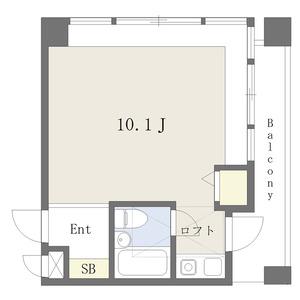 ベルトピア芦屋Ⅱ(ワンルーム/2階)の間取り写真