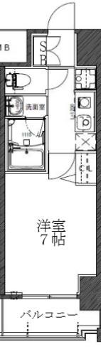 クリエイトビュー三宮磯上(1K/14階)の間取り写真