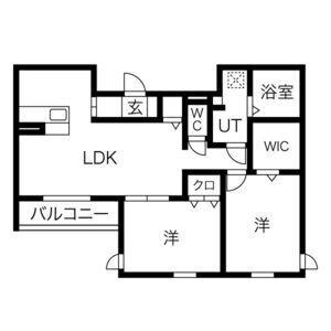 苦楽園COLN(2LDK/3階)の間取り写真