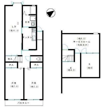 東サブセンター(5LDK/2階)の間取り写真