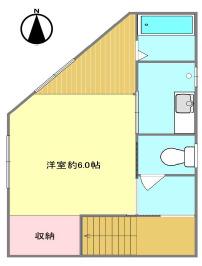 田原ハイツ(1K/2階)の間取り写真