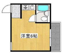 メゾン六甲(ワンルーム/4階)の間取り写真
