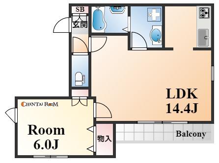 ブランシュ芦屋(1LDK/3階)の間取り写真