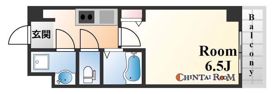 HARUMA FLAT(1K/2階)の間取り写真