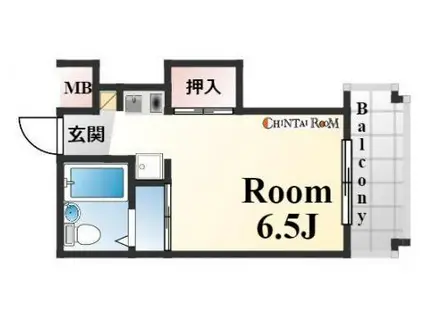 セルダンハイツ大石東(1K/3階)の間取り写真