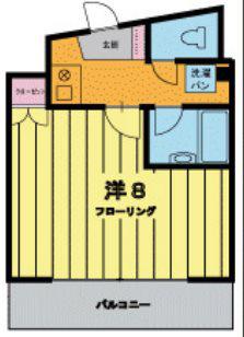 ステューディオ北野(1K/3階)の間取り写真