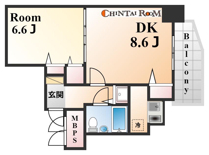 コート住吉(1DK/7階)の間取り写真