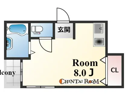 メゾンTAKATA(1K/4階)の間取り写真