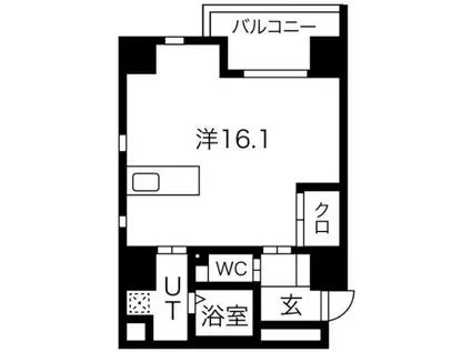 OZ CASA(1K/10階)の間取り写真