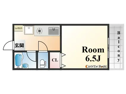 岡本南マンション(1K/1階)の間取り写真
