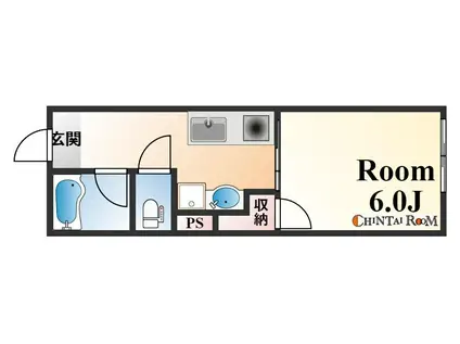 品川マンション(1K/4階)の間取り写真