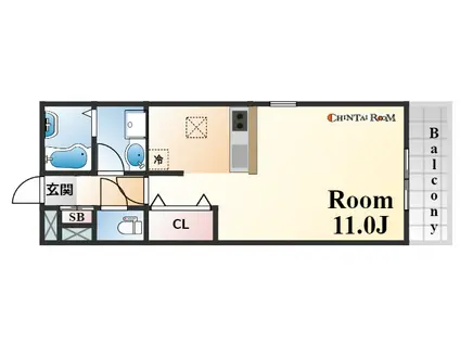 セジュール六甲道(1K/3階)の間取り写真