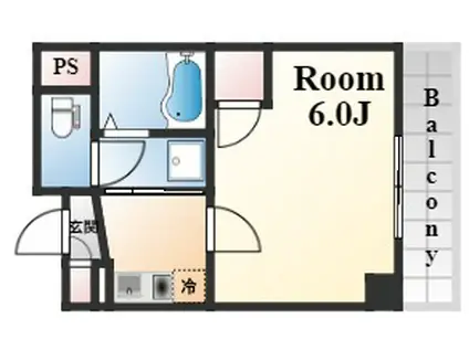 石岡第二マンション(1K/1階)の間取り写真