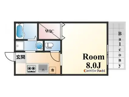 ディマンシュ(1K/1階)の間取り写真