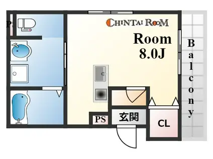 ワコーレ本山(ワンルーム/1階)の間取り写真