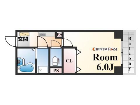 サンハイム三枝(1K/3階)の間取り写真