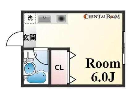 筒井マンション(ワンルーム/4階)の間取り写真