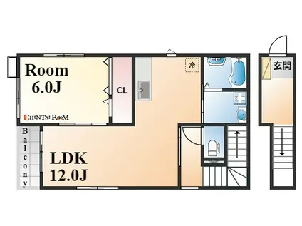 キャトル御影(1LDK/2階)の間取り写真