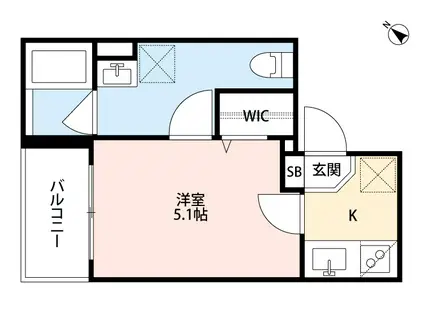 LA BUONA STELLA 御影(1K/2階)の間取り写真