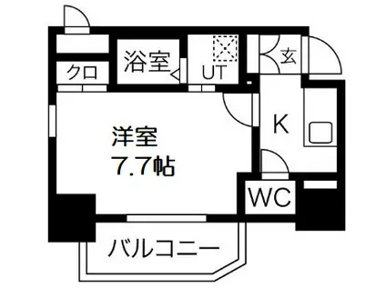 エスプレイス大阪城サウス(1K/5階)の間取り写真